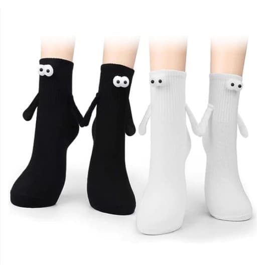 Meias De mãozinha Casal com imã Magnéticas Fofo  - tamanho adulto