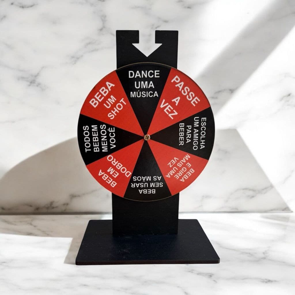 Roleta Roda de Shot Cachaça Mesa Bebida Happy Hour Bebida