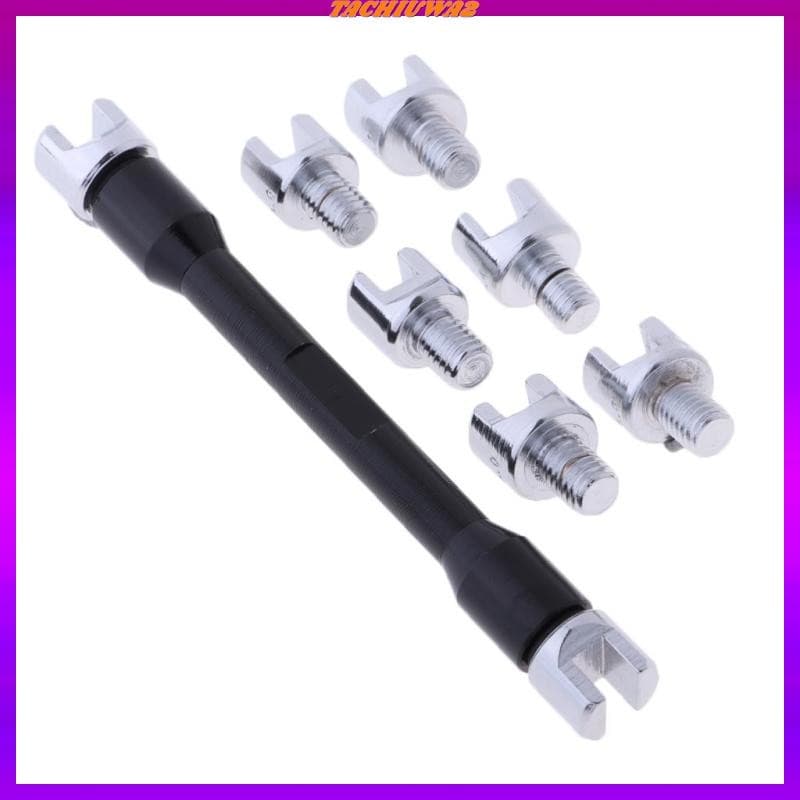 [Tachiuwa2] Conjunto De Chave De Raio De Roda De Motor De Motocicleta Preta Ferramenta De Reparo De Alça 5.4-6.8 Mm