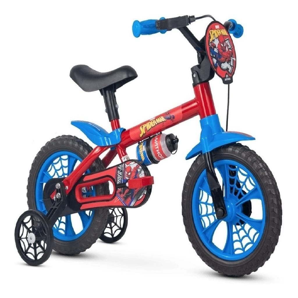 BICICLETA INFANTIL NATHOR HOMEM ARANHA ARO 12 SPIDER-MAN
