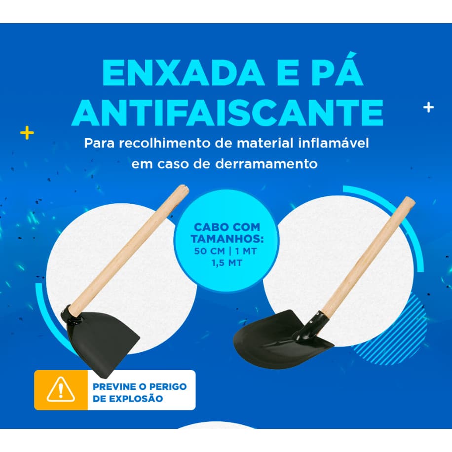 PÁ ou enxada ANTI FAISCANTE  de Plástico Anti faísca Plastcor