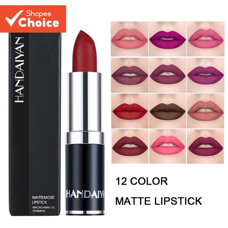 HANDAIYAN Batom À Prova De Transferência , Sem Manchas , Veludo Fosco , Hidratante De Longa Duração , Acabamento Macio ,
