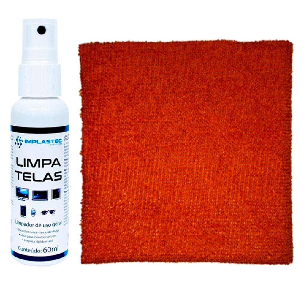 Kit Limpa Telas Clean 60Ml Com Pano Microfibra Cor:Terra