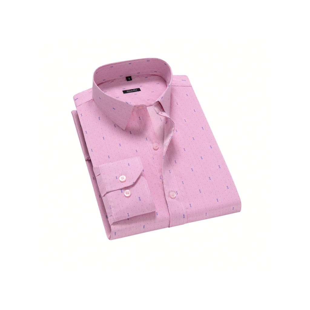 Camisa Social de Manga Comprida Estampada Antirrugas Fabricada Na China