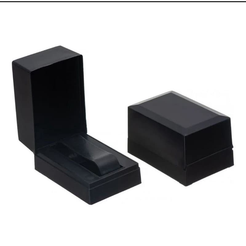 Kit 30 Estojo Caixinha Plásticas Porta Relógio Suporte Plástico Preto Quadrado