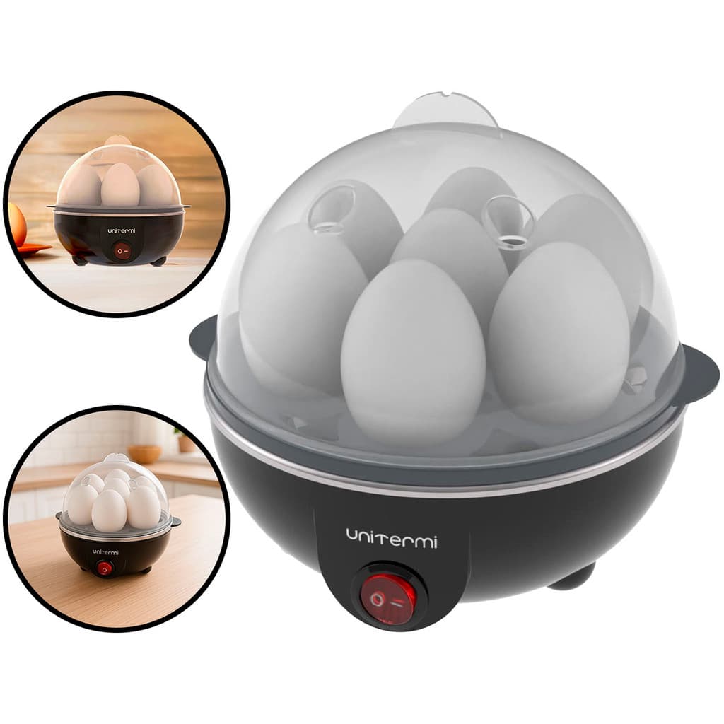 Cozedor De Ovo Elétrico 7 Ovos Portátil Cozimento A Vapor Com Tampa Transparente