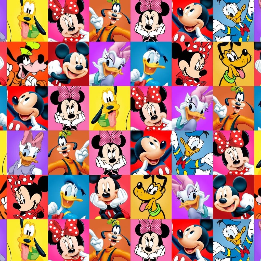 Tecido TRICOLINE MISTA Estampa Digital - Turma do Mickey DIsney 21