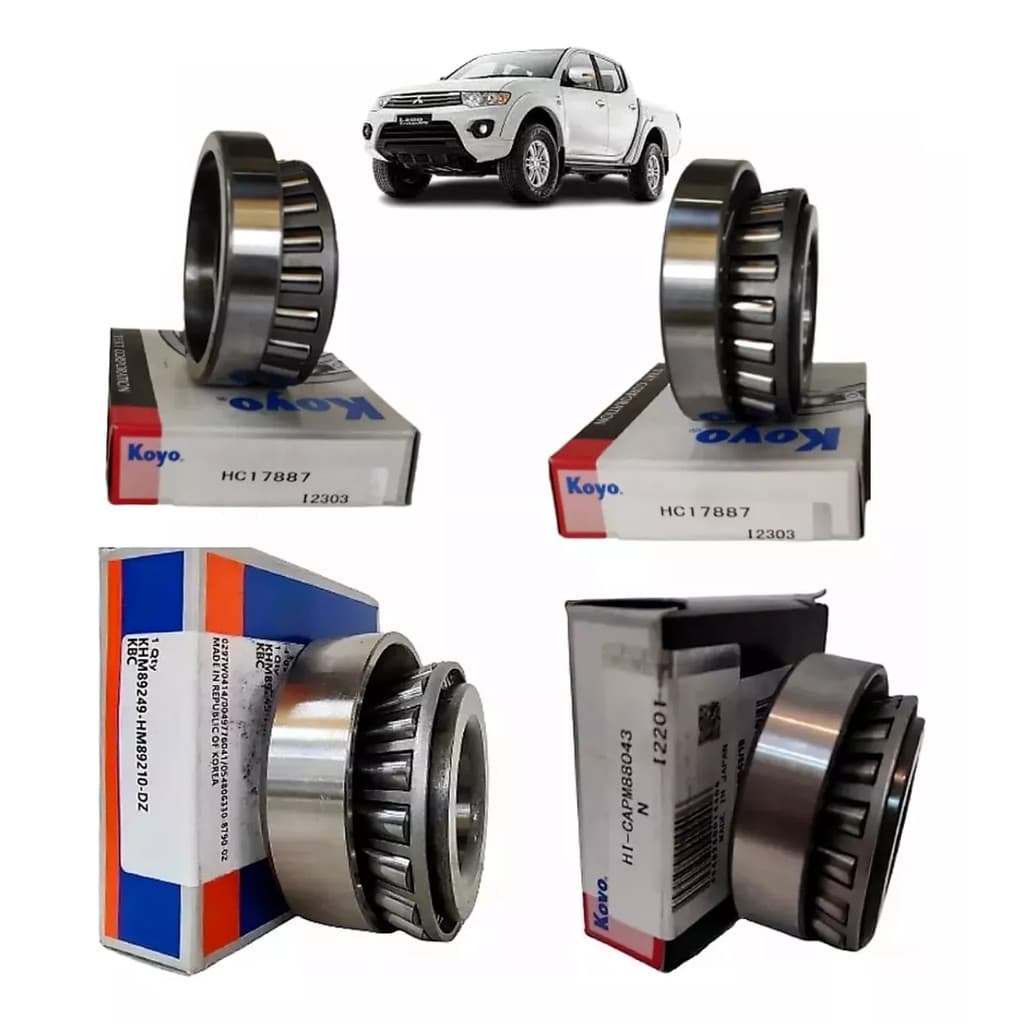 Kit 4 Rolamento Diferencial Traseiro L200 Gls 2.5 C/bloqueio