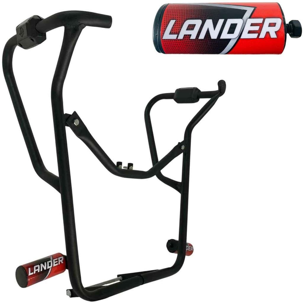 Lander 250 Modelo 2009 Protetor Carenagem Motor Tanque Vermelho Mata Cachorro com Pedal Slider Moto