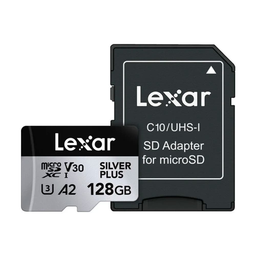 Cartão Lexar Profissional 128 GB SILVER PLUS microSDXC UHS-I- LMSSIPL128G-BNANG