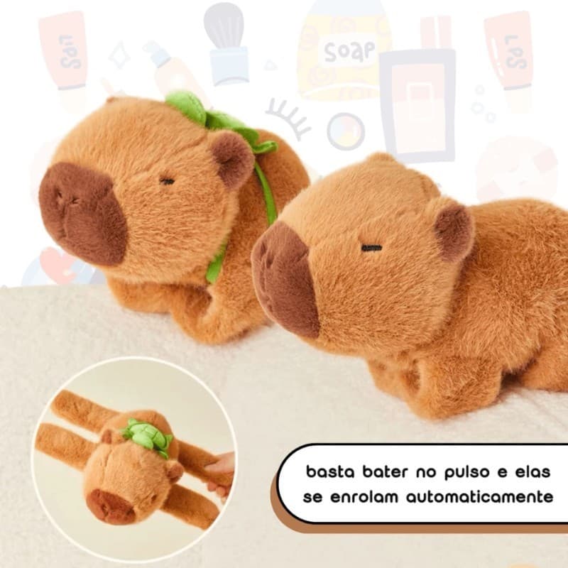Brinquedo De Pulseira De Pelúcia Capivara-Lindo Anel De Boneca De Pulso Para Meninas Bem Presente