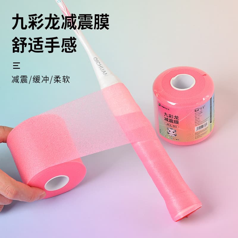 8m Envoltório de Almofada para Raquete de Badminton Filme de Base de Gel para Raquete de Tênis Filme Absorvente de Choqu
