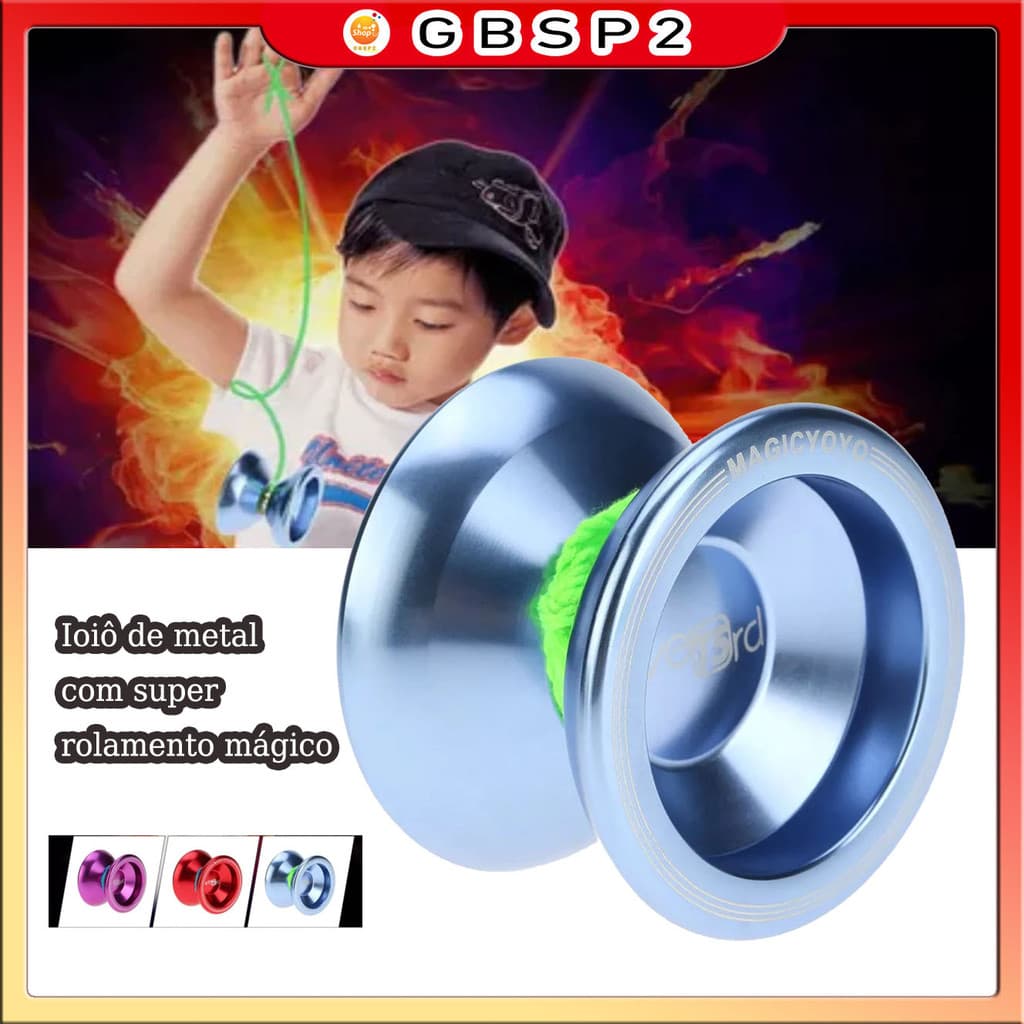 Ioio De Metal Com Super Rolamento Magic Yoyo Yoyo Magic Professional Lake Alloy 8