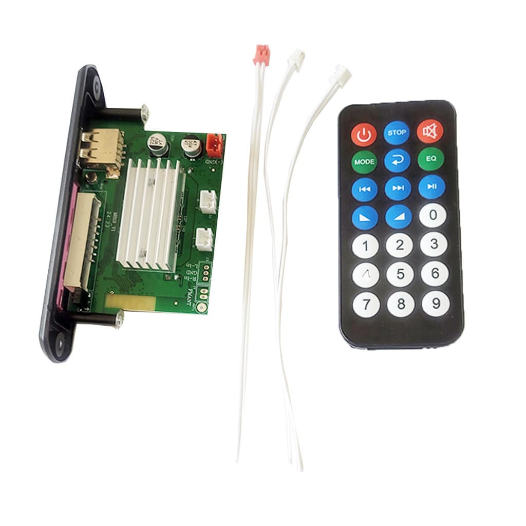 Placa Decodificadora MP3 Amplificadora  12V 2 * 80W Bluetooth 5.0 MP3 Player Car FM Módulo De Rádio