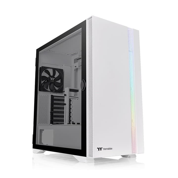 Gabinete Gamer Thermaltake H700 TG SNOW, Painel frontal RGB, Lateral de vidro, MID-Tower, 2 x fans 120mm, Branco - CA-1