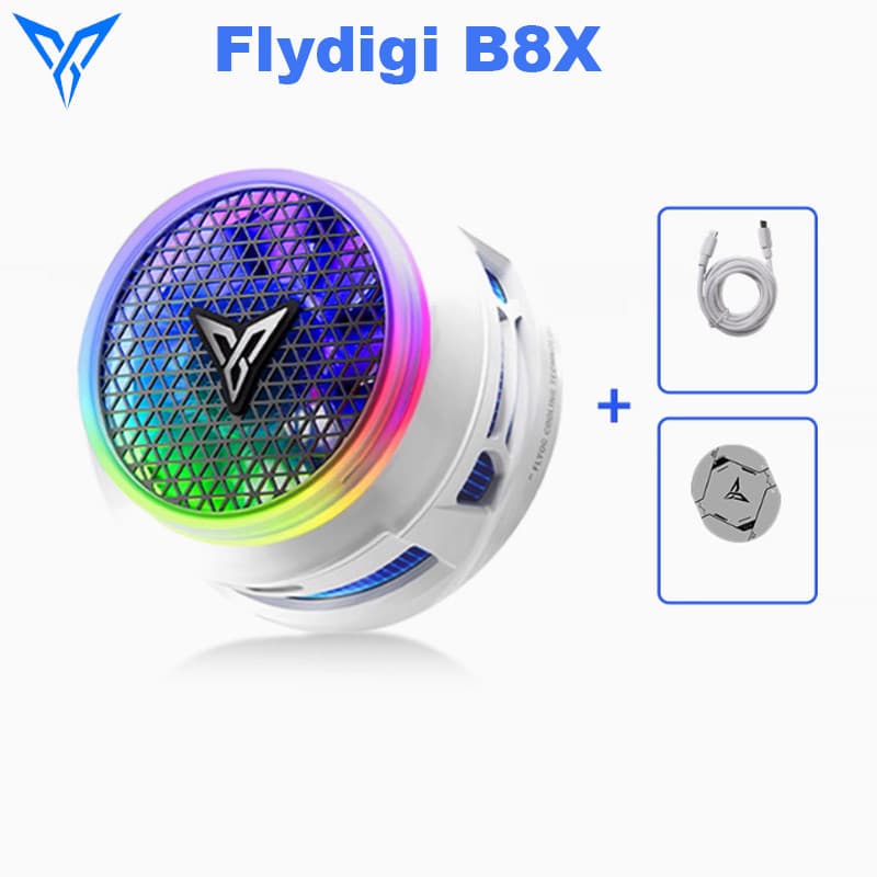 Flydigi B8X Celular Cooler Conversão De Frequência Super Dissipação De Calor Radiador Magnético Luz RGB Para Iphone Ipad
