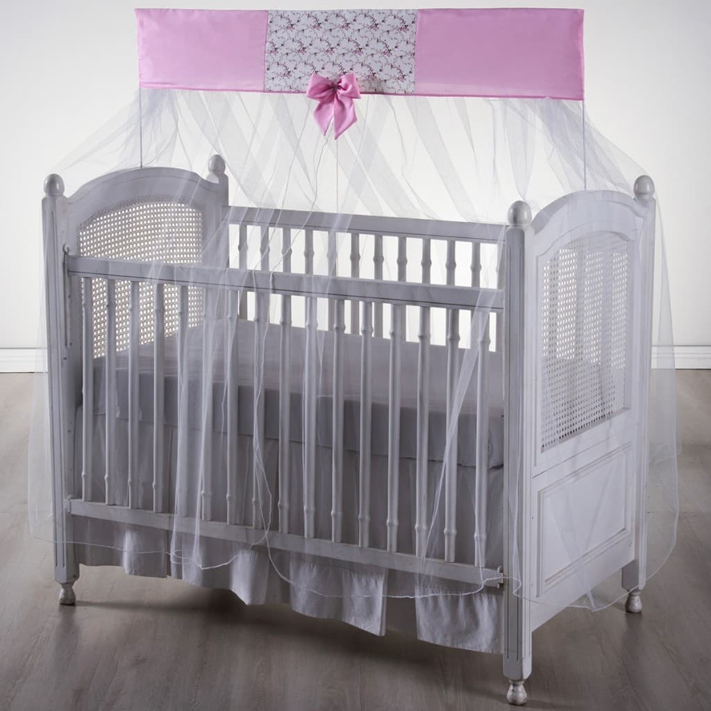 Mosquiteiro de Tule Premium com Bando para Berço Clássico