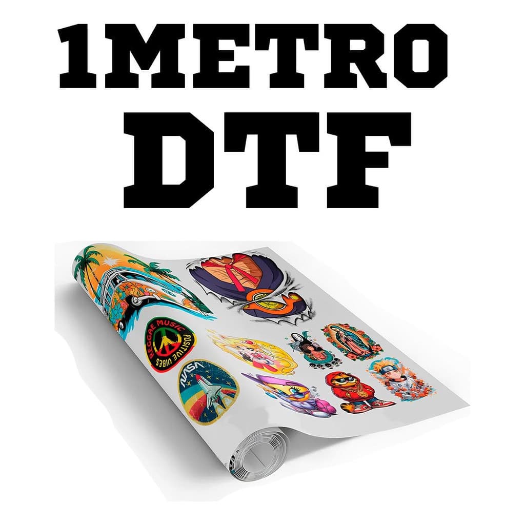 Dtf Para Camisetas 56x100 1 Metro Com Sua Estampa Impressão Envio Imediato