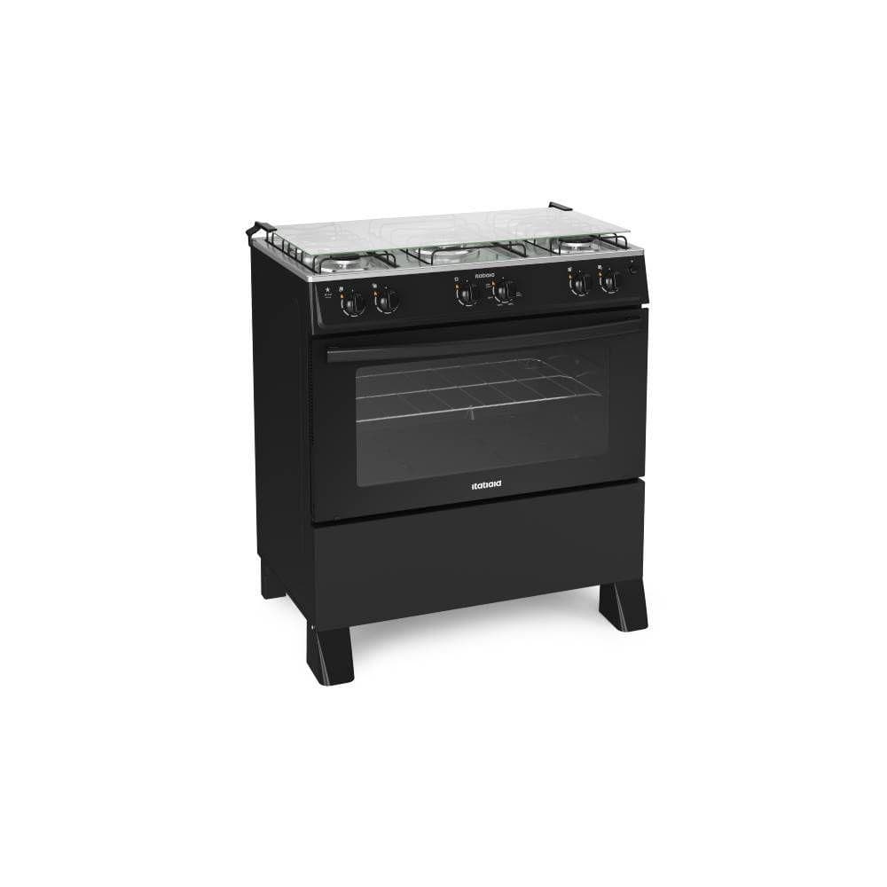 Fogão Itatiaia Star New Piso 5 Bocas Preto Bivolt 3700000361