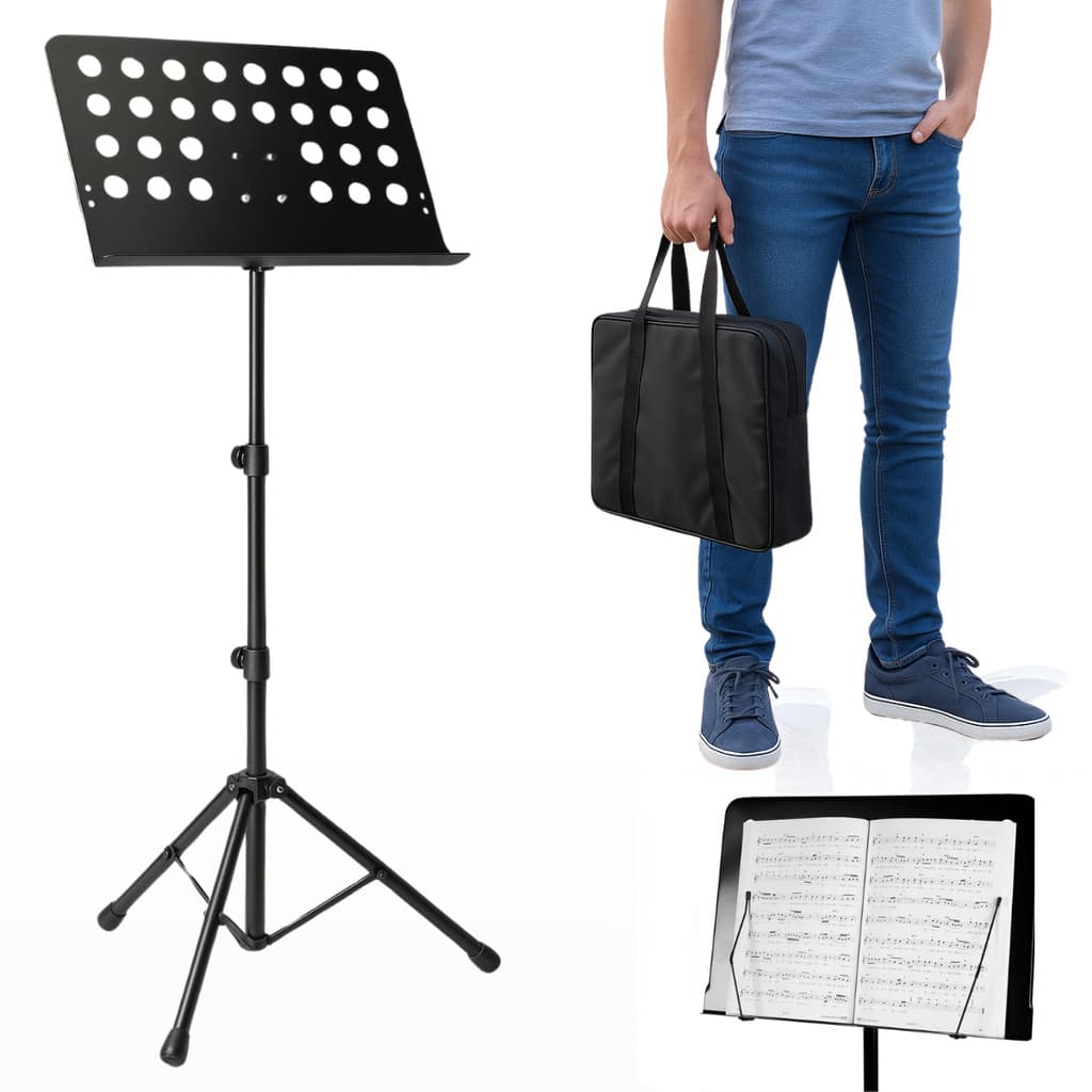 Estante Partitura Reforçada Maestro Pastas Músicos + Capa