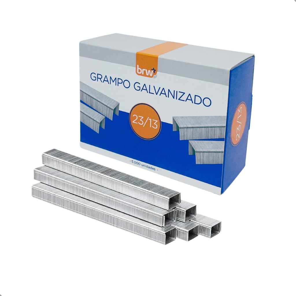 Caixa de Grampo Galvanizado 23/13 Para Grampeador - Prende até 100 folhas de papel Sulfite 75g