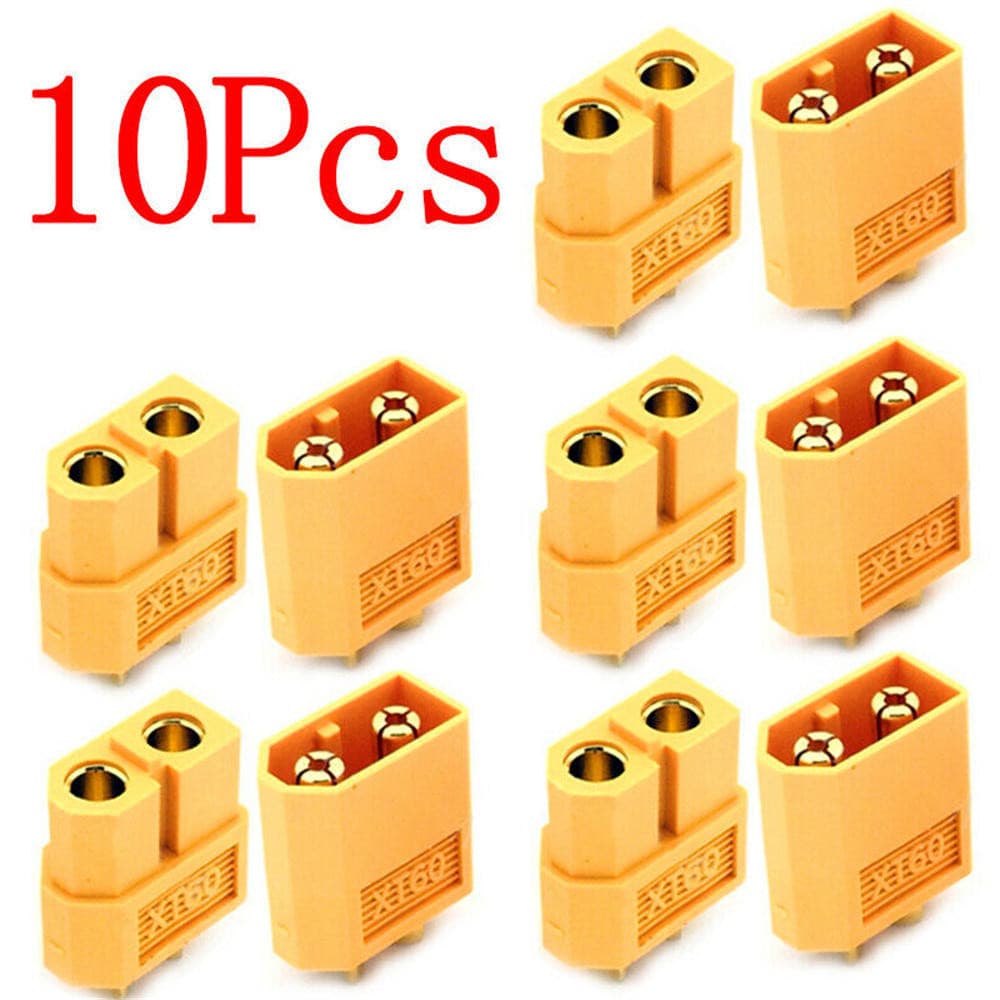 10PCS Conector Bala XT60 Plugue Masculino Feminino para Bateria Lipo RC