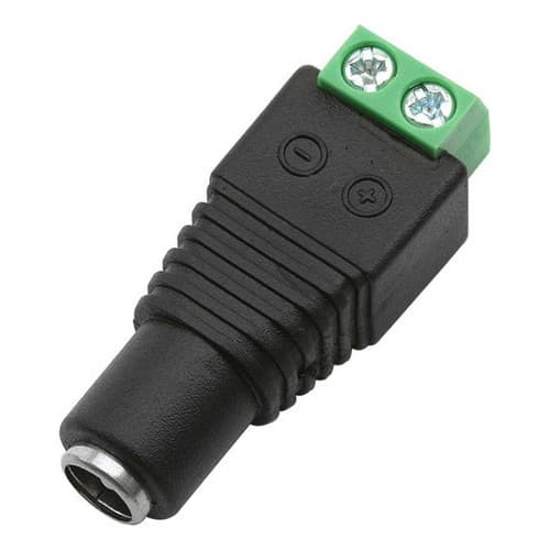 Conector Fita LED Plug P4 Fêmea Conector Fonte com Borne Som Adaptador Câmera CFTV DC 12V