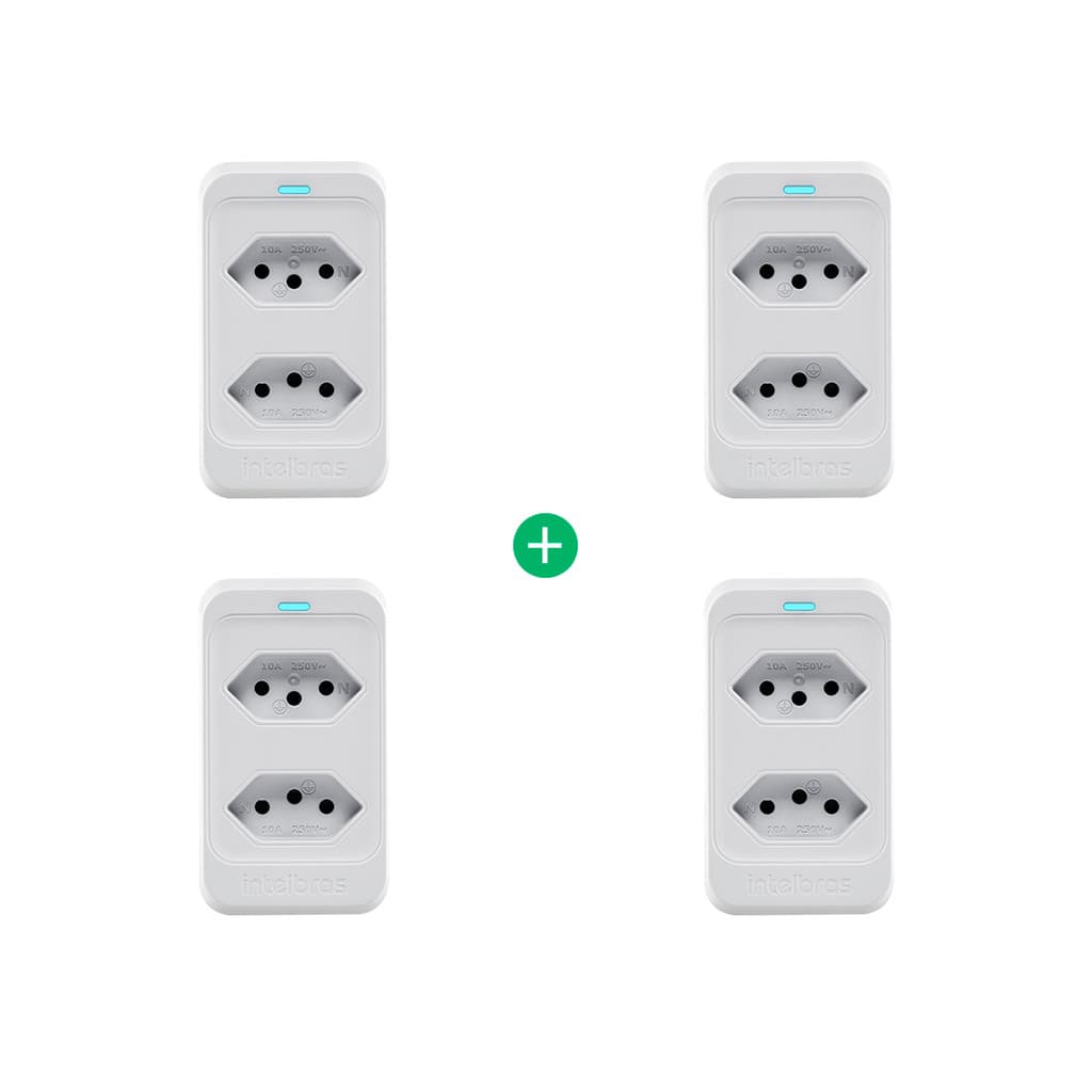 Kit dispositivo de Proteção Elétrica Intelbras EPS 302 Branco - 4 Peças