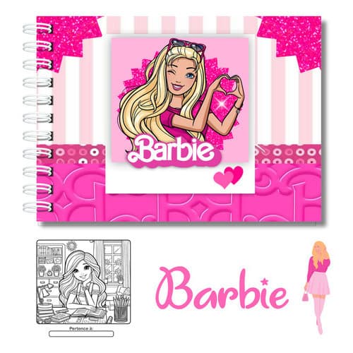 Livro De Colorir Barbie A5 Folhas 180g Capa Dura Holográfica ou Brilhosa PRONTA ENTREGA
