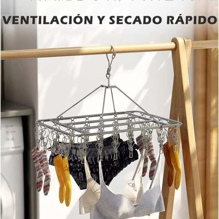 Varal 8/10/20/40 Prendedores Roupa Bebe Calcinha Cueca Dobrável Inox