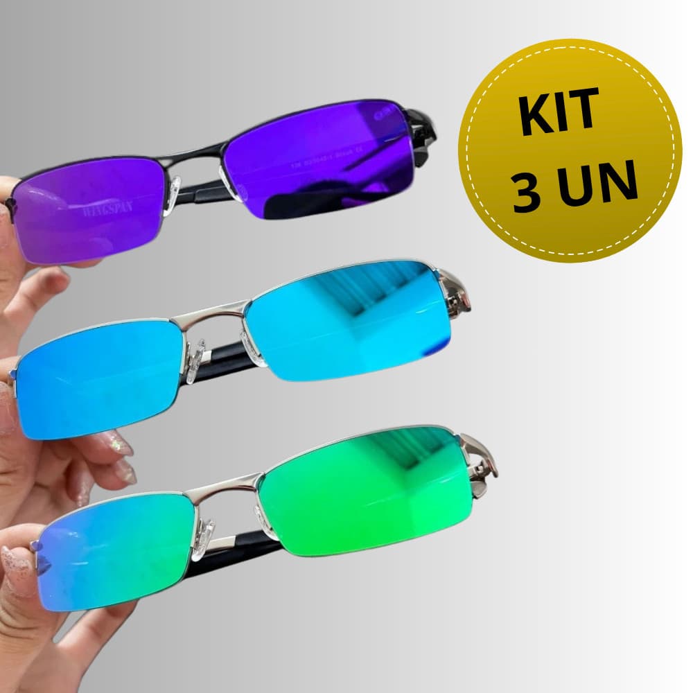 KIT 3 Lupinha do Vilão Espelhada Lupa de Vilão Top Proteção UV400