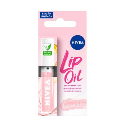 Brilho Labial Nutritivo Nivea Lip Oil Natural Glow 5,5ml