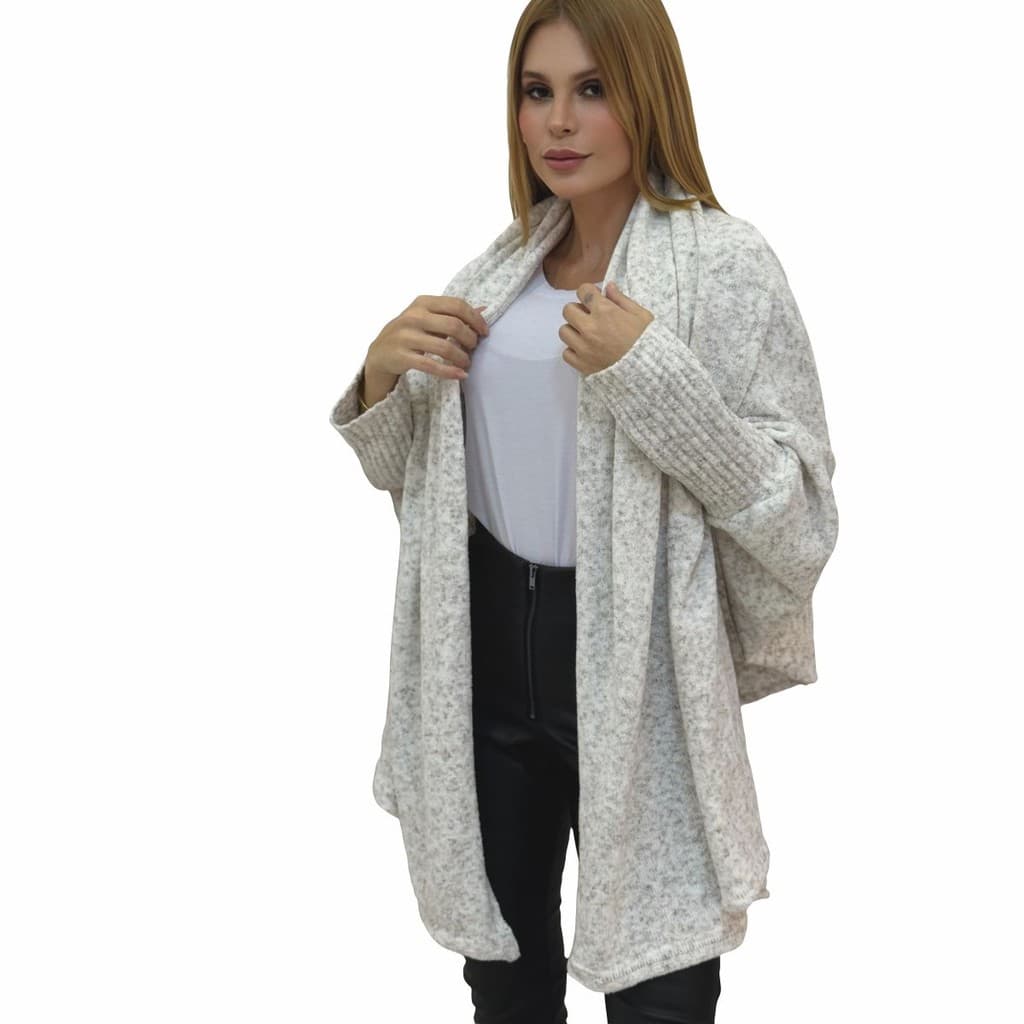 Ponche Capa Tricô Mousse Blusa Feminina Moda Outono Inverno