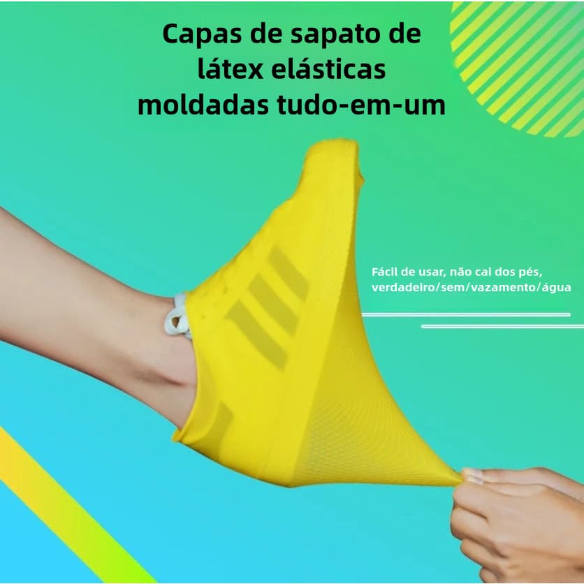 Protetor De Sapato Impermeável De Silicone Capa de Chuva Para Tênis Colorido e Unisex Joven e Adulto