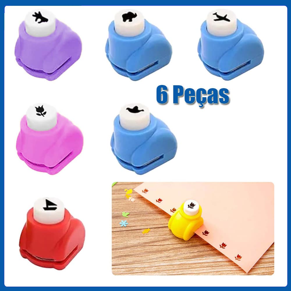 6 pçs buraco perfurador Scrapbook Eva corte de papel 10mm buraco perfurador elefante veleiro ok pombo avião flor logotip