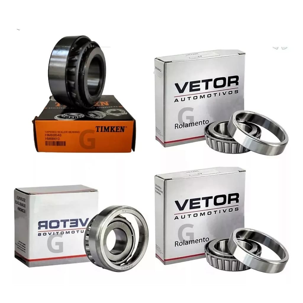 Kit 4 Rolamento Diferencial Traseiro S10 Blazer 2.2 Dana 35