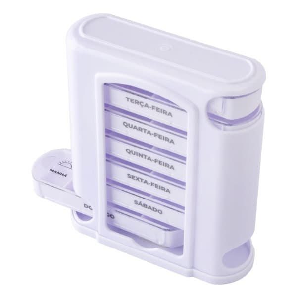 Porta Comprimidos Semanal Torre 28 Divisórias – Manhã Tarde Noite |
