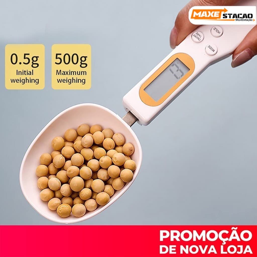 Balança eletrônica multifuncional, capacidade 500g, precisão 1g, Display LCD de alta definição, Design antiaderente, ade
