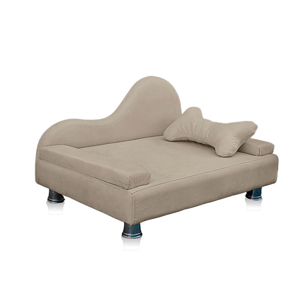 Mini Sofá Cama Divã Pet Cães e Gatos Orgânico Confortável e Reforçado Suede