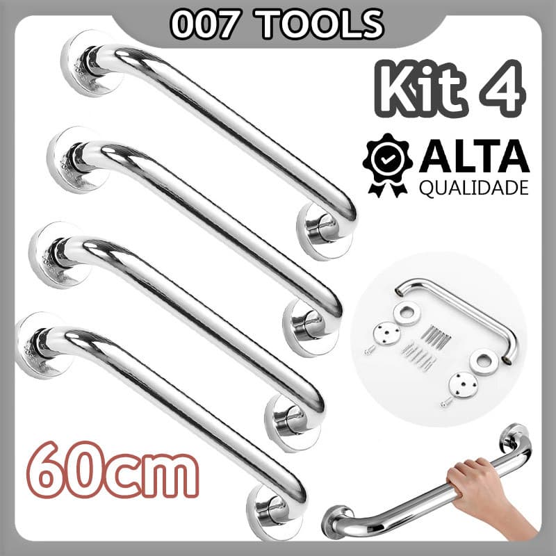 60cm Corrimão de banheiro de segurança em aço inoxidável 304 para deficientes/idosos suporte de corrimão de parede