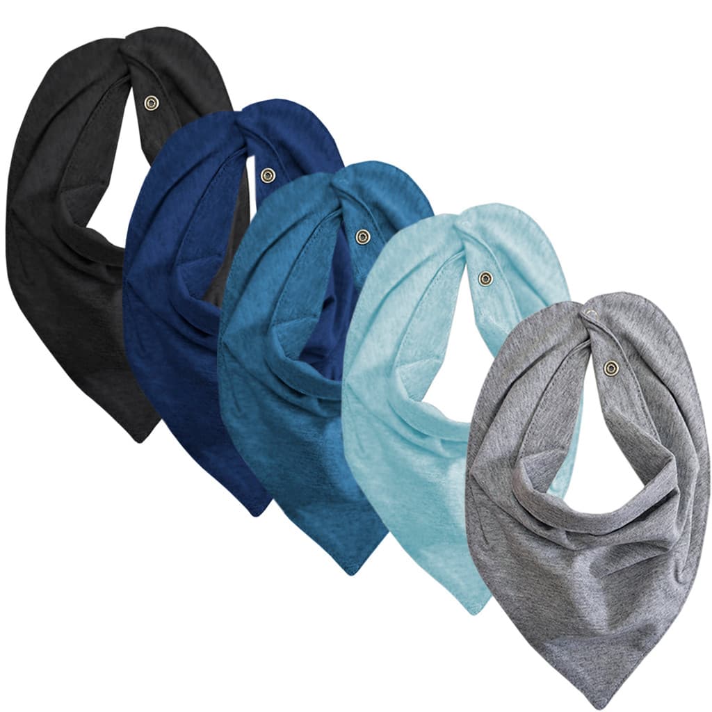 Kit 3 Babadores Bandana Sortidos para Bebê – Rosa ou Azul 100% Algodão