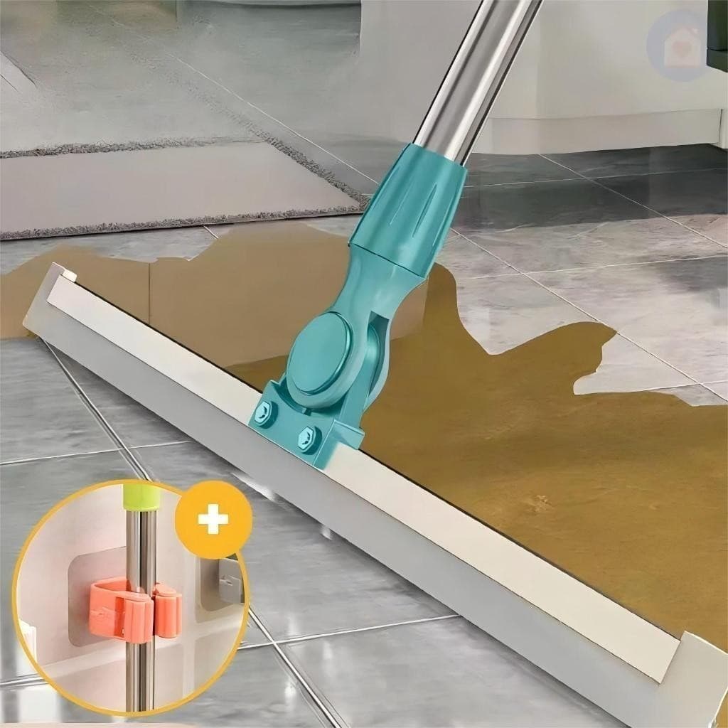 Rodo de Silicone Para Limpeza de Piso Vidros Com Gancho Secos e Molhados Uso Duplo Vassoura Mágica