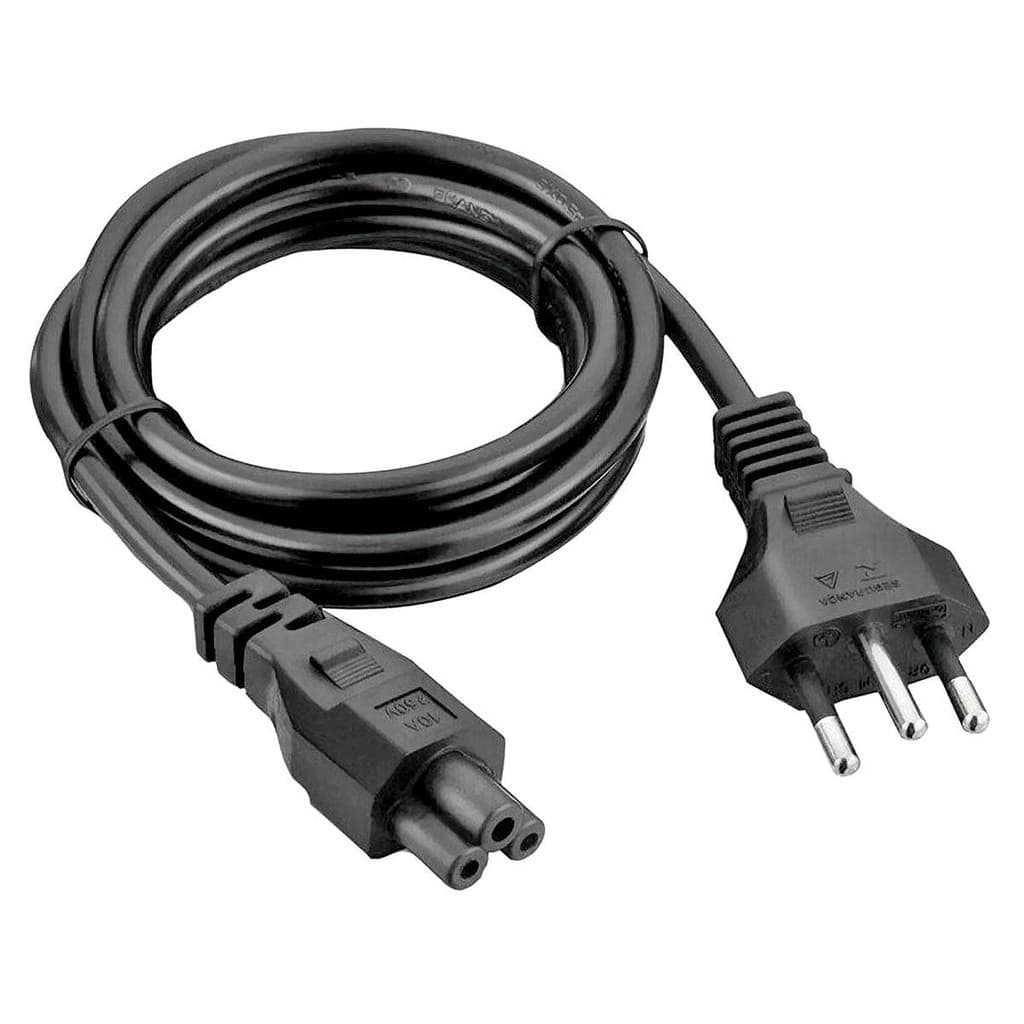 Cabo Força Energia Tripolar 3 Pinos Tipo Fonte Notebook Tv