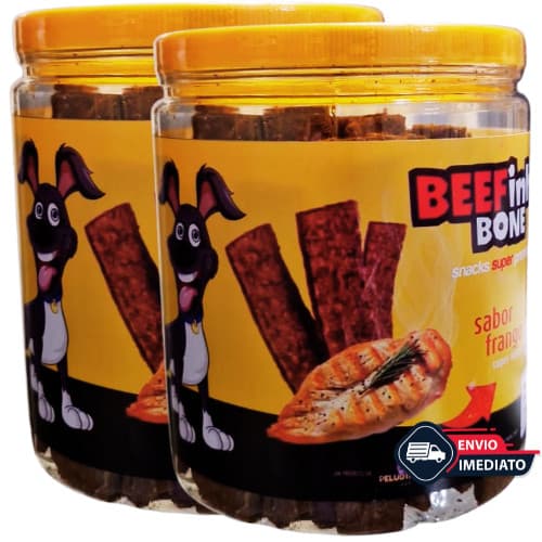 Kit 2 Bifinho BEEFinho Bone 1 KG Petiscos Cães Cachorro Pet Premium - 2 FRANGO