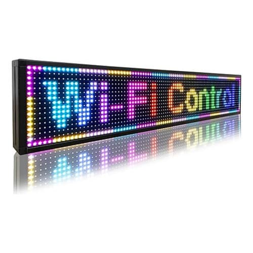 Painel APP Wifi Á  Letreiro Digital Led 100x20cm Iluminação Bivolt Decoração NÃO É A PROVA D'ÁGUA