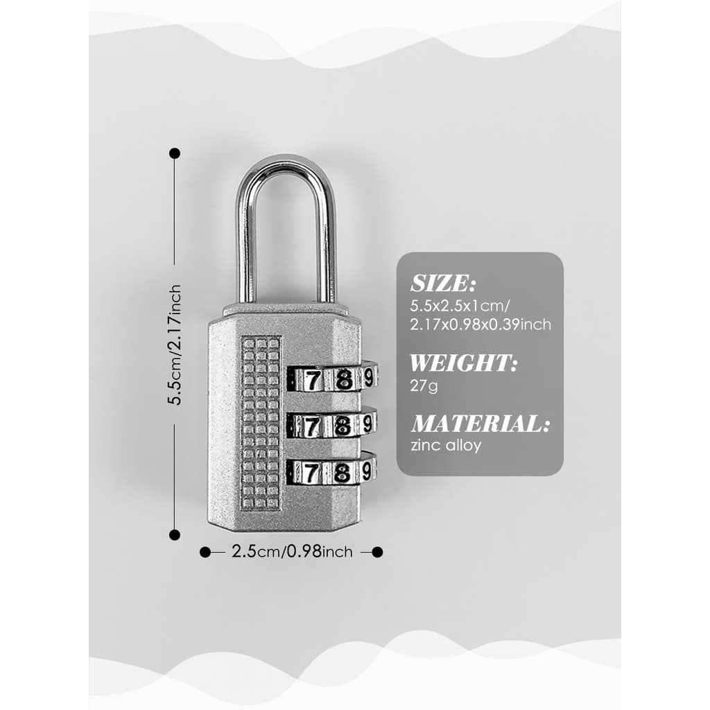 Cadeado de Senha Portátil para Bagagem – 1 Unidade, Tamanho Pequeno