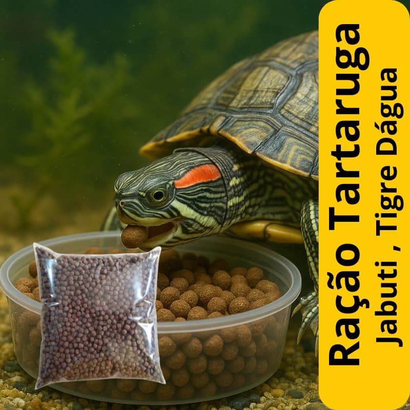 Ração para Tartaruga Jabuti Tigre D’Água – 100g 200g 400g – Alta Qualidade