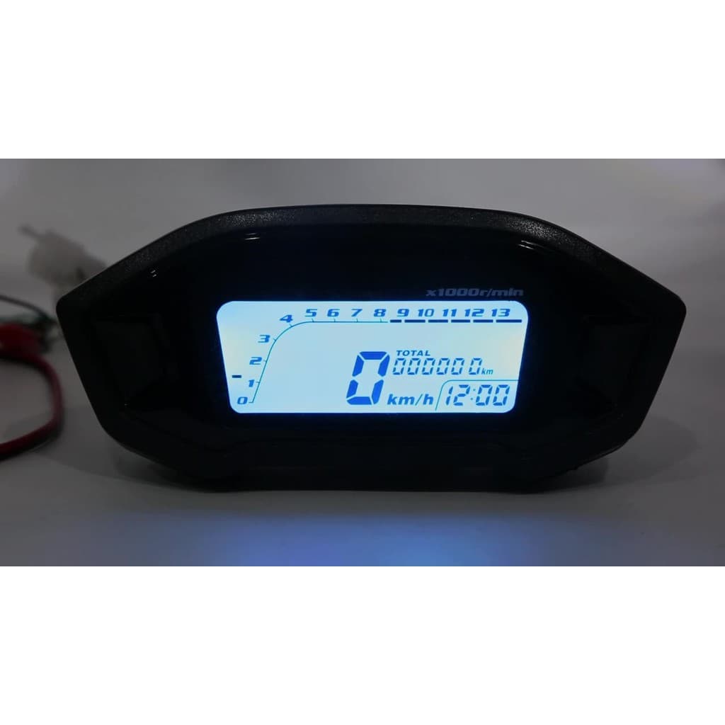Medidor LCD Universal para motocicleta, retroiluminação de 7 cores, tacômetro Digital ajustável, odômetro, velocímetro, 