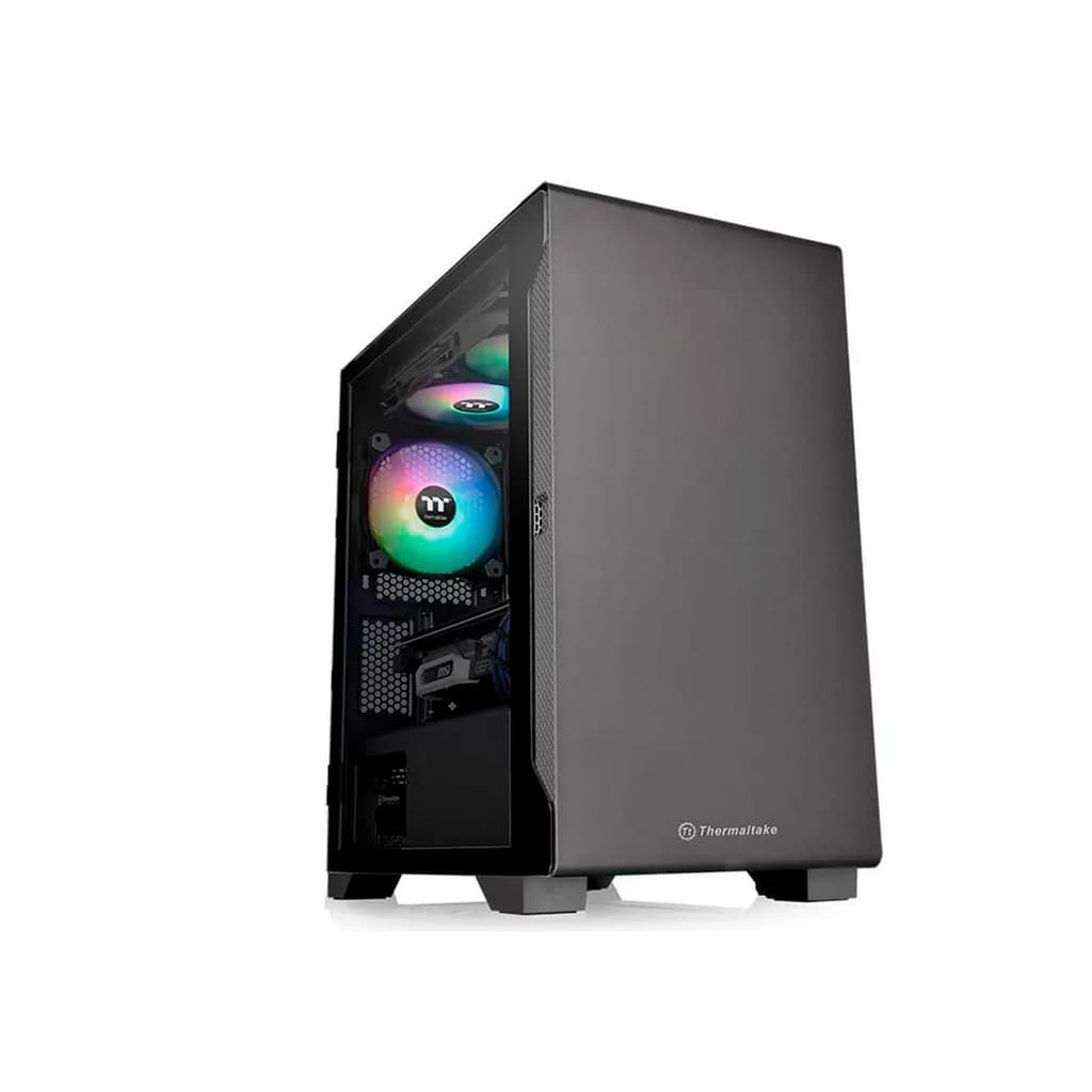Gabinete Gamer ThermalTake S100TG, Mini Tower, Lateral deVidro , MATX, c/ Fonte 600W, 1x Fan, CA-3Q9-60S1WZ-00