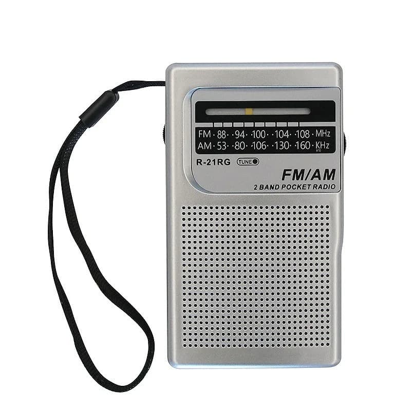 Rádio De Bolso Mini FM/AM/P2 de 2 Bandas Retrô Vertical Pocket Altomex Modelo AL-356